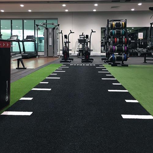 GymGear Black, Green and Red Sprint Track (Start, Finish & 0.5 Meter Line Markings)