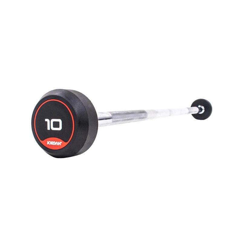 JORDAN Rubber Barbells - Straight Bar (Red)