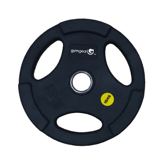 15kg Urethane Olympic Weight Plates (Tri-Grip)