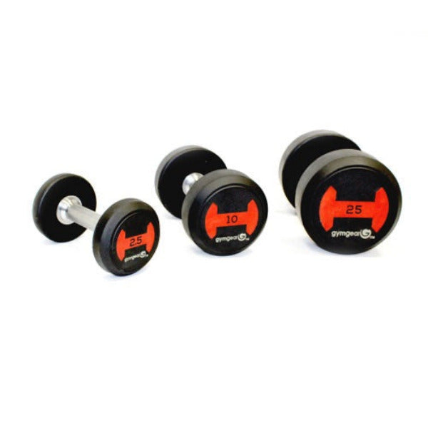 2.5kg - 25kg Rubber Dumbbells Set.