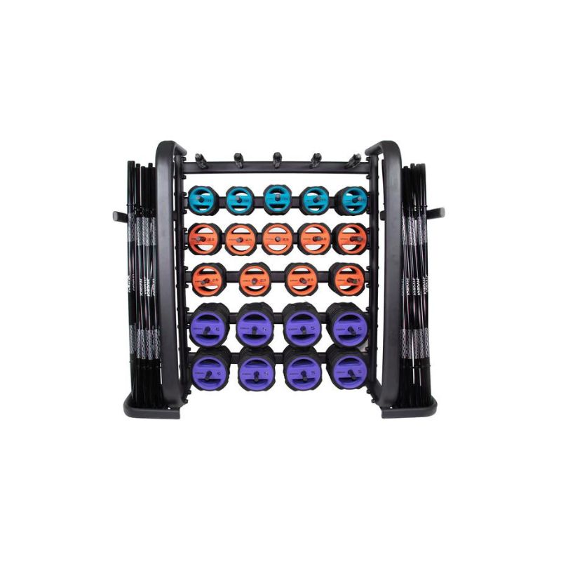JORDAN Ignite Pump X ™ Urethane Studio Barbell Sets and Plates - Colour Coded