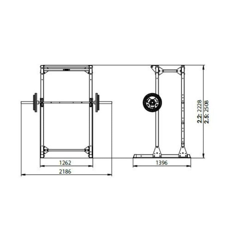 JORDAN Ultimate Strength Half Rack (Free-standing)