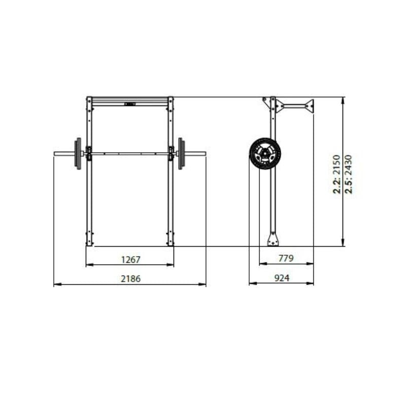 JORDAN Wall Mounted Gym Rack