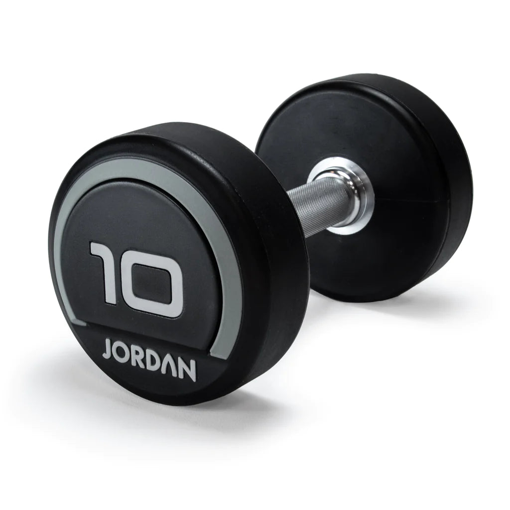 JORDAN Urethane Dumbbells Pairs and Sets- Up to 75kg (Gray)