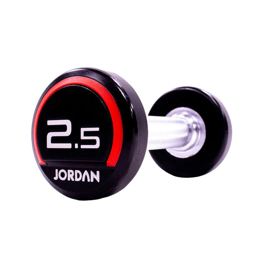 JORDAN Urethane Dumbbells Pairs and Sets- Up to 75kg (Red)