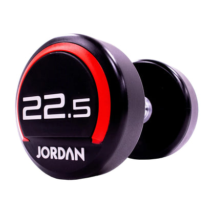 JORDAN Urethane Dumbbells Pairs and Sets- Up to 75kg (Red)