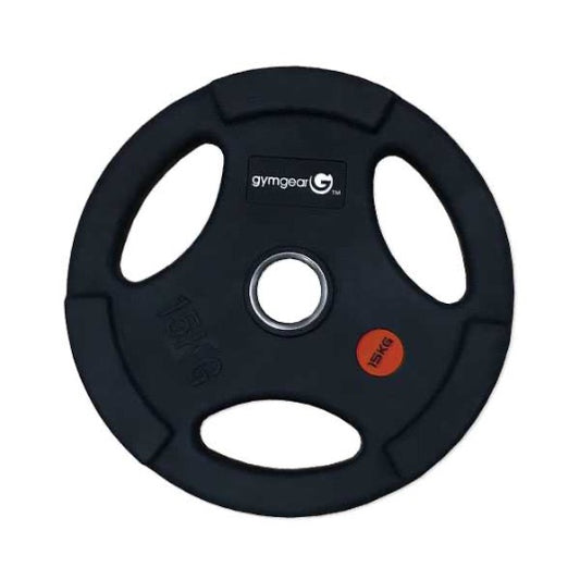 15kg Rubber Olympic Weight Plates (Tri-Grip)